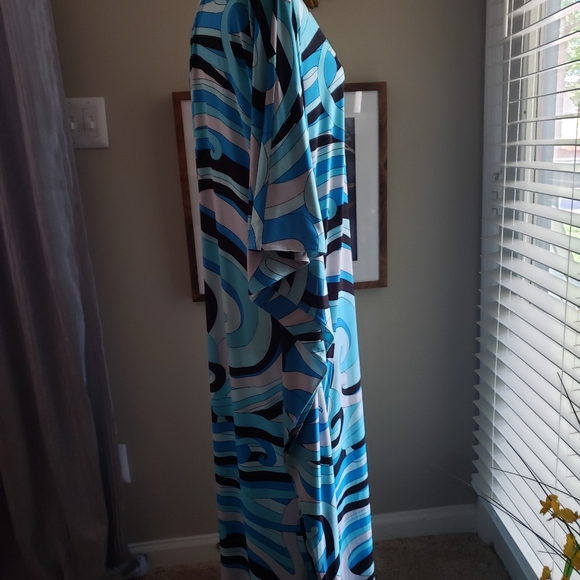 ***SOLD***Michael Kors One Shoulder Caftan Maxi Dress Mumu - Picture 6 of 8